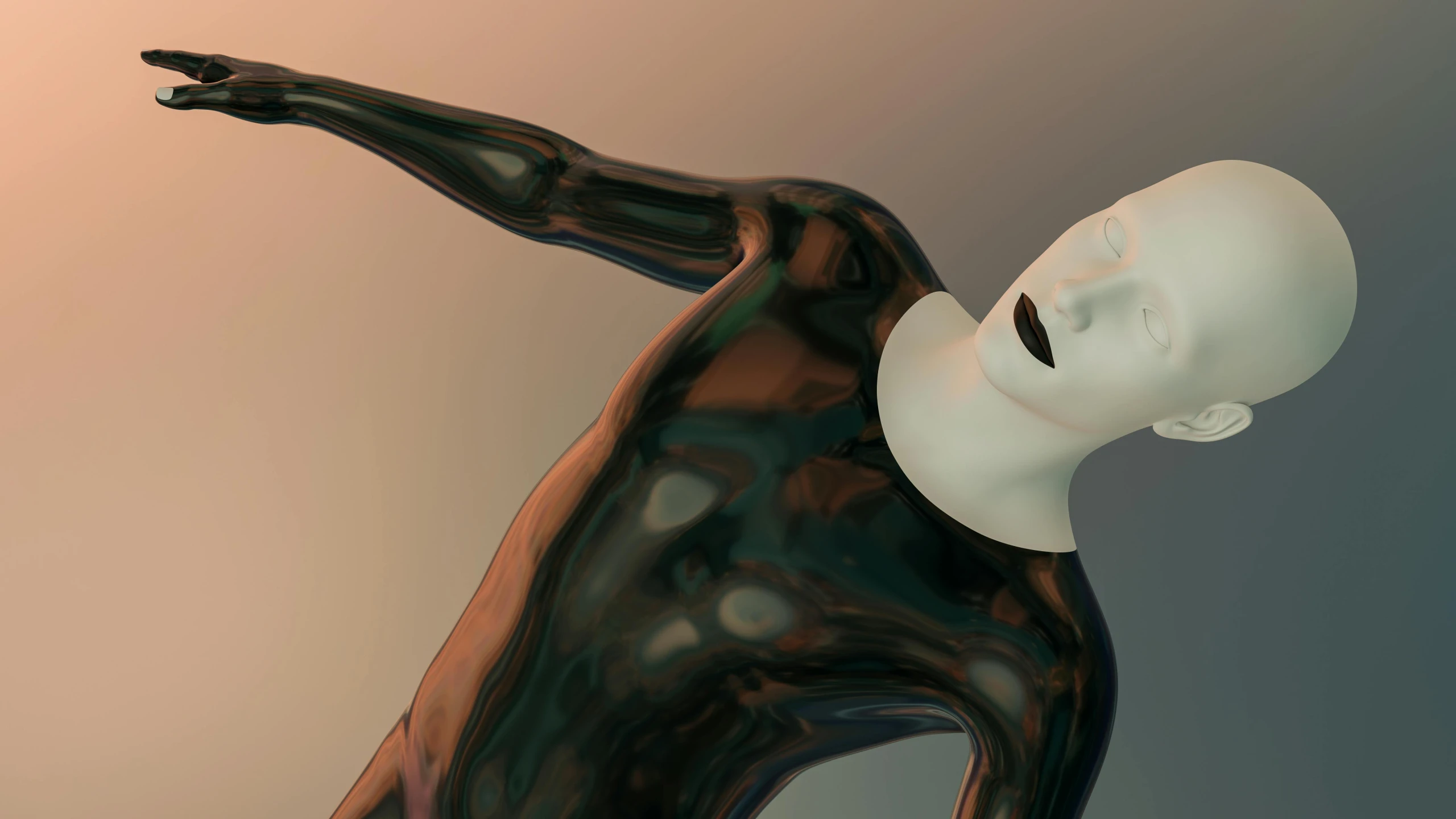 an animation man with head and torso wearing a body suit