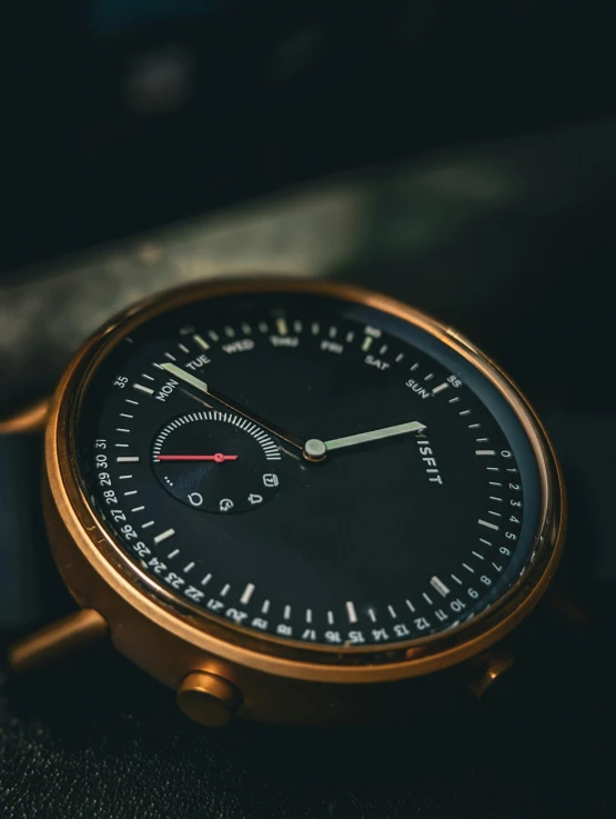 the small face of a watch that shows time