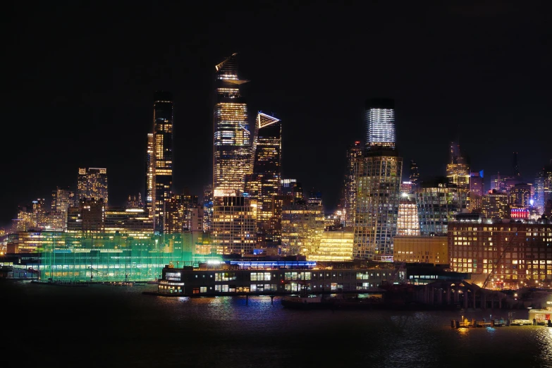 a po taken from the water of city skylines and the buildings in the distance