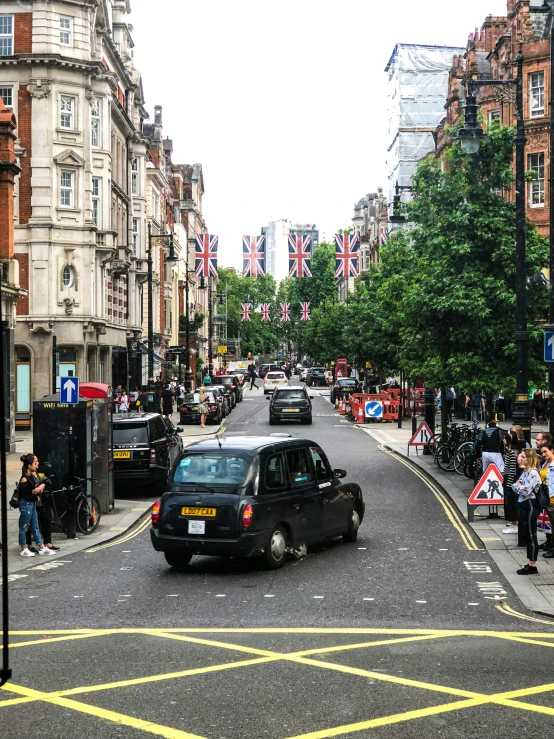 a car that is sitting in the middle of a street