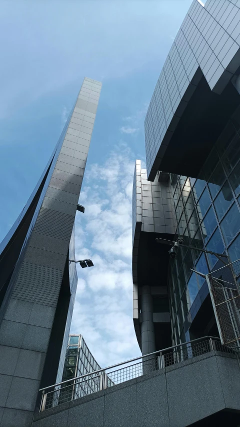 the building has many windows on it near the street light