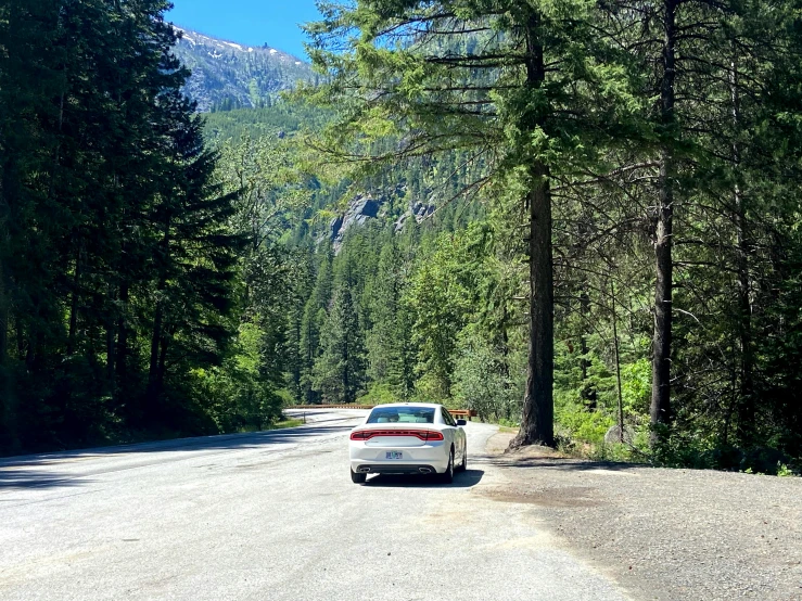 a car that is sitting in the road