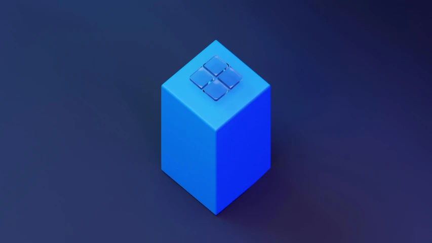 the geometric structure appears to be blue on a dark background