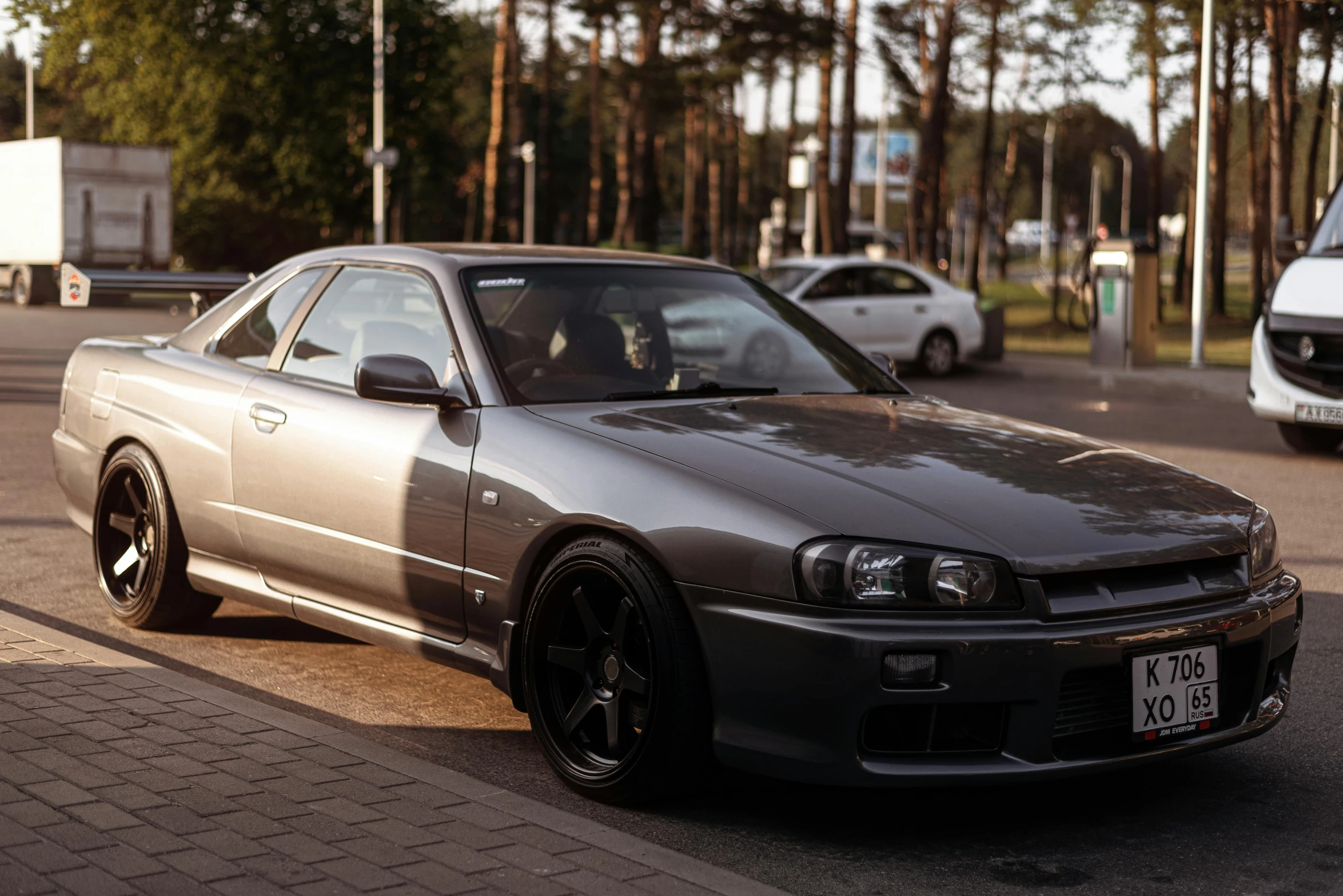 a car parked on the side of the road