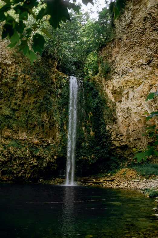 an image of a waterfall and some water