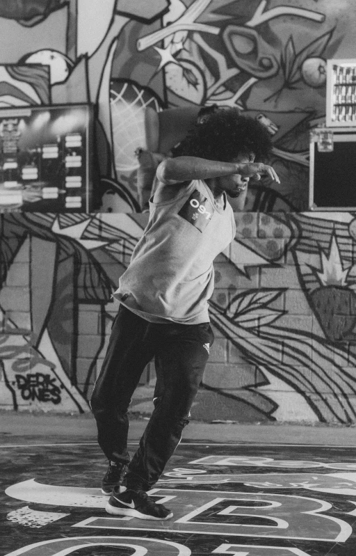 a skateboarder is practicing tricks in an area