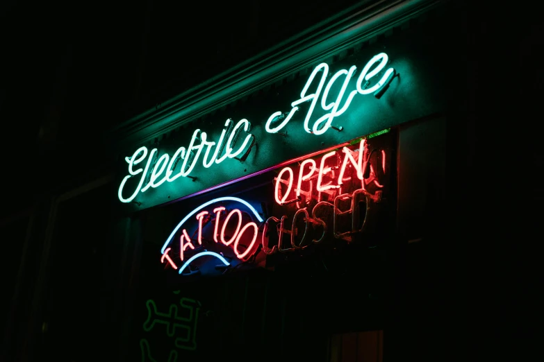 neon sign that says the arctic age above it