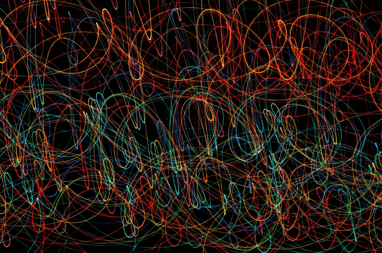 a very complicated digital art image of circles