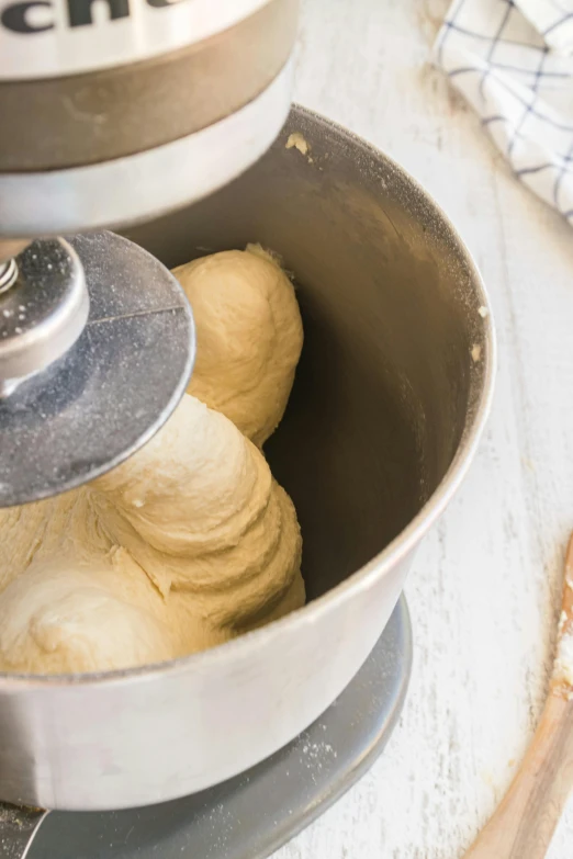 the dough is being made and being mixed