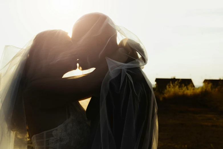 a person that is kissing their hands in the sun