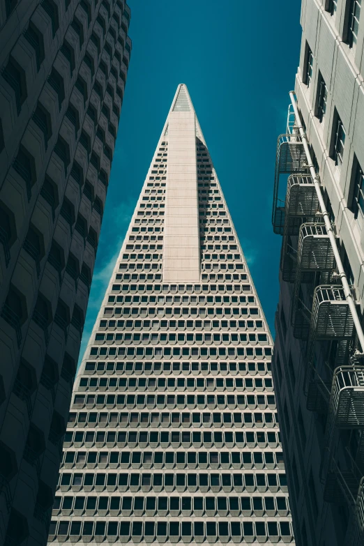 a high angle po of two buildings in the city