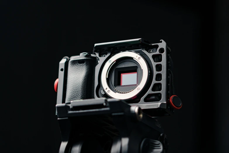 a camera with an attached lens