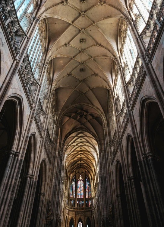 an ornate vaulted cathedral with high vaulted ceilings