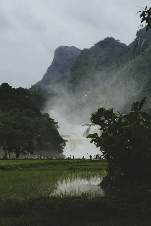 a body of water surrounded by some mountains