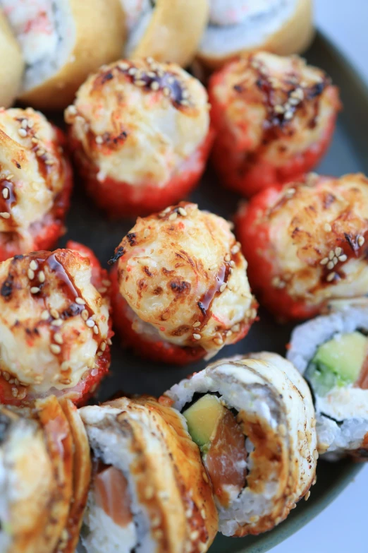 small assortment of different foods on plate next to each other