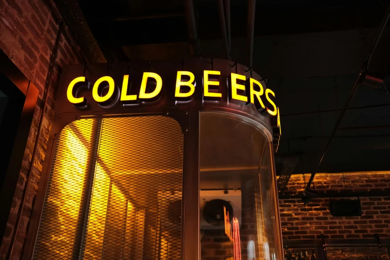 an old fashioned cold beer kiosk on the street