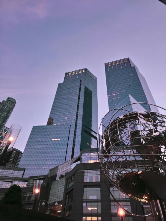 the buildings at the heart of the city are large