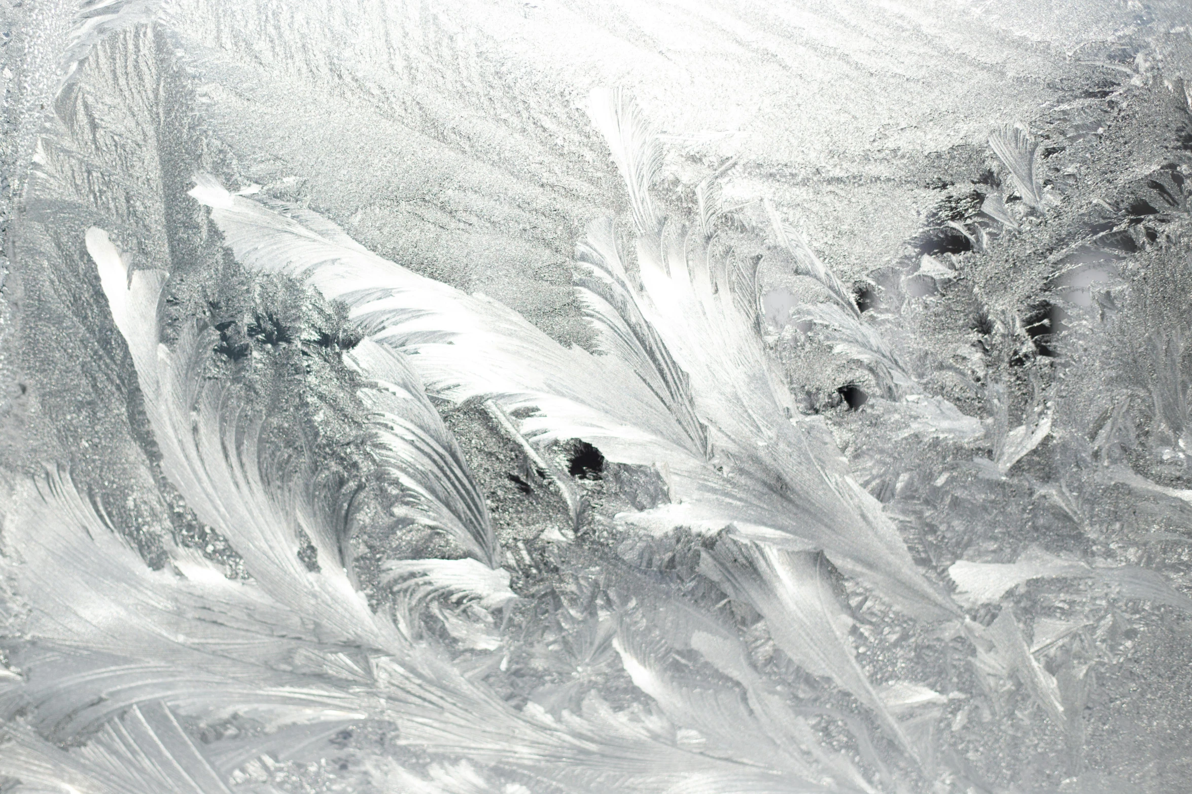 a drawing on the wall of a window shows snow and water