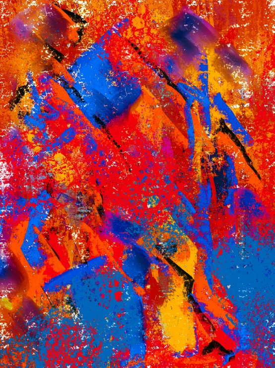 an abstract background image of brightly colored paint