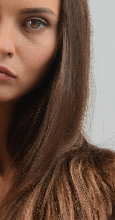 woman with light colored brown hair looking straight ahead