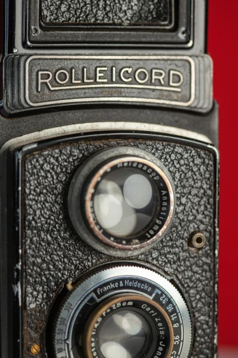 this is a close up s of an old fashioned camera