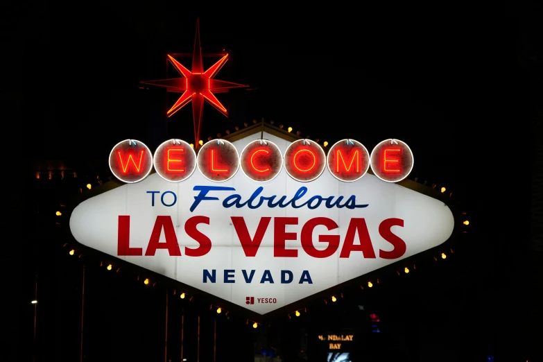 a sign that says welcome to fabulous las vegas