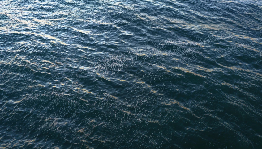 the large body of water is shown from above