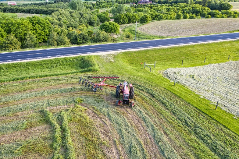 three people are standing on a large patch of grass