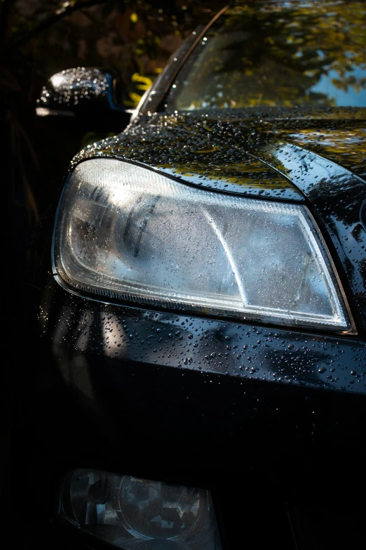 there is a close up image of the front of a car