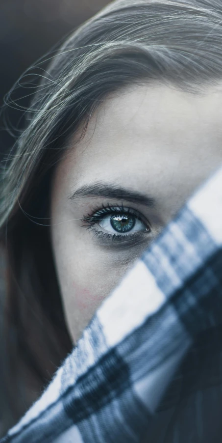 a close up po of a woman's face and eyes