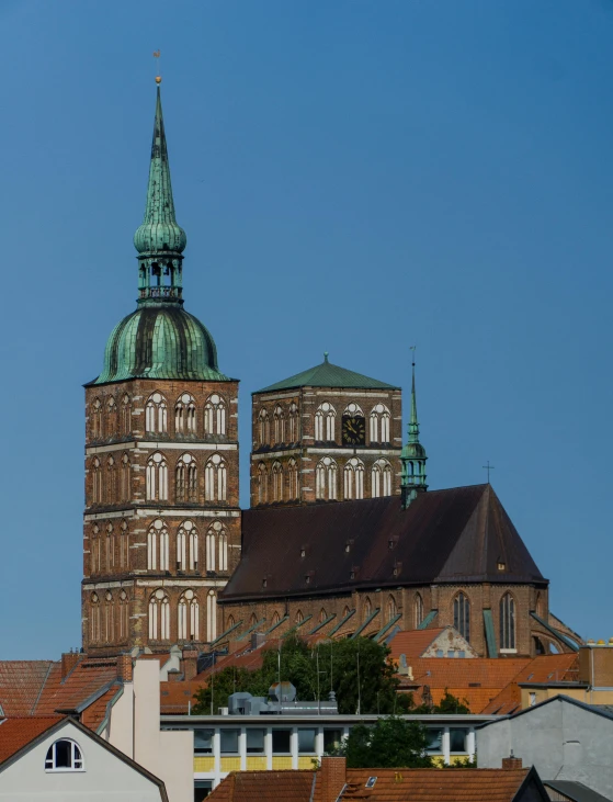 the old buildings are next to each other