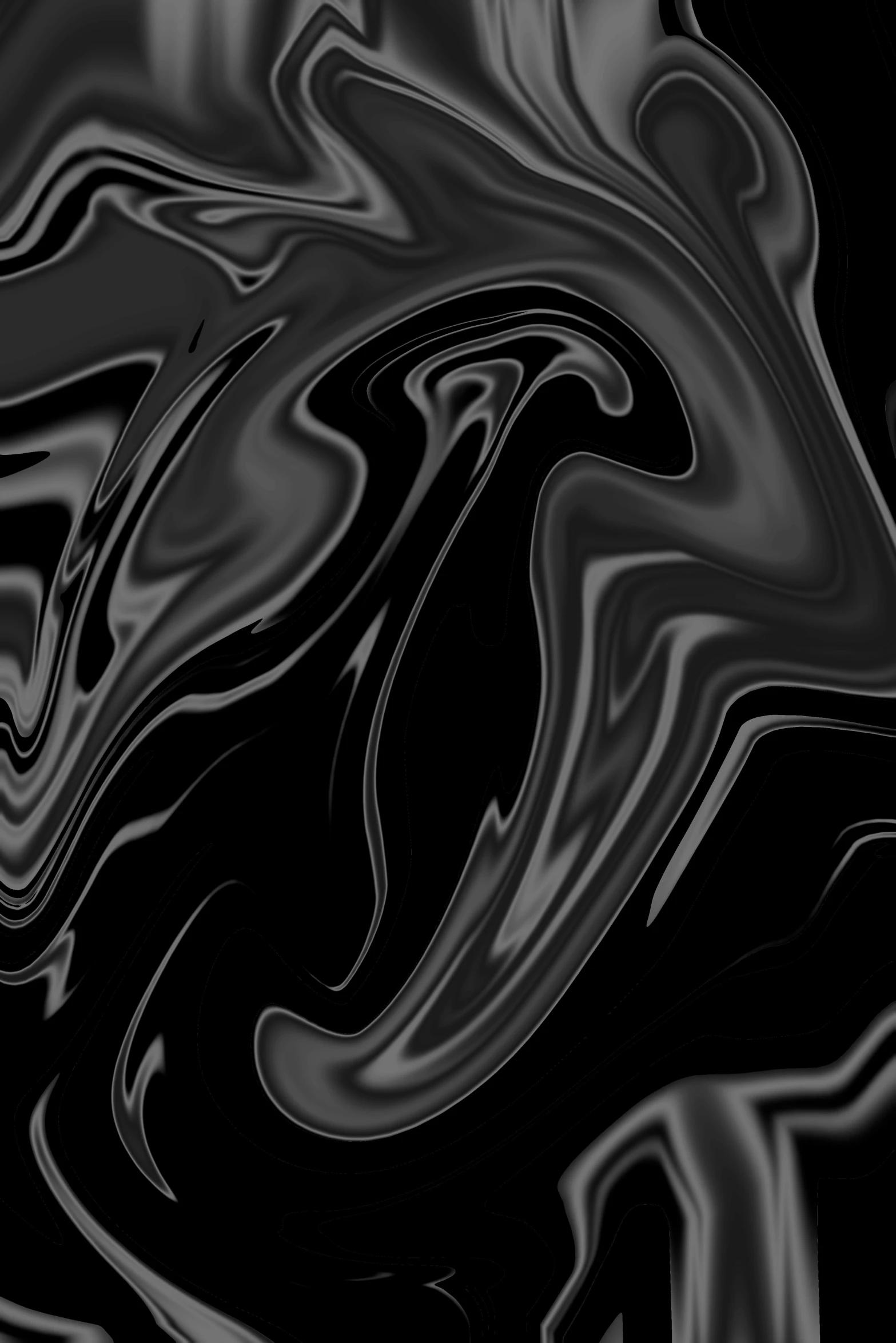 a black and white swirly background with black areas