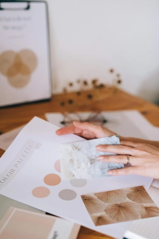 a person's hands holding a makeup swat