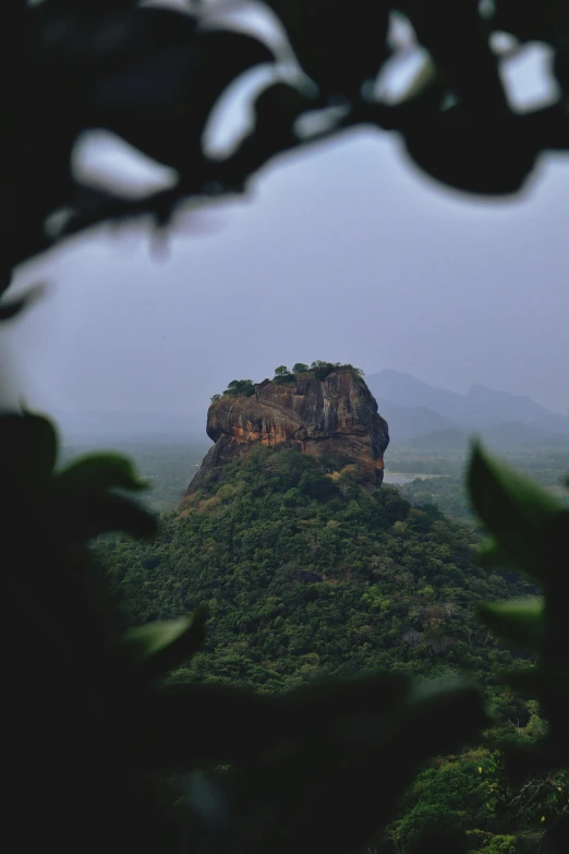 an image of an outcropping from high up