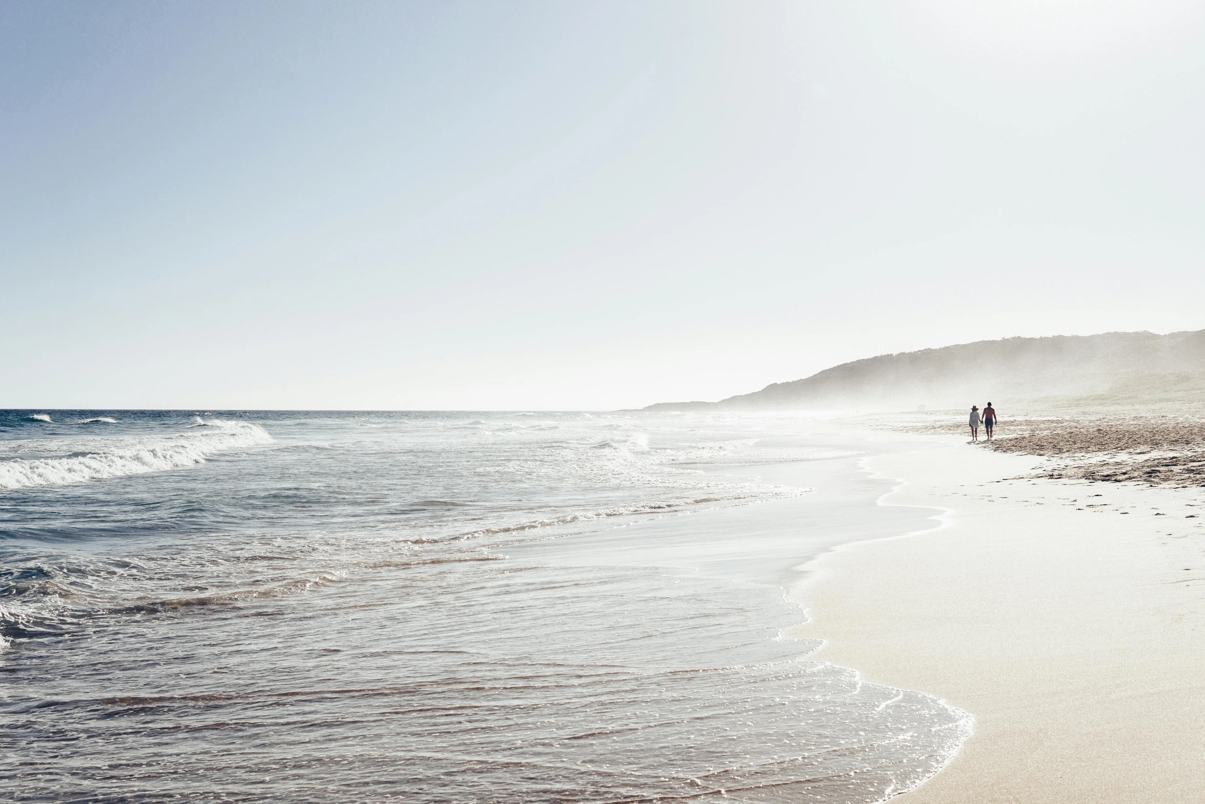 the ocean with waves coming in from the shore