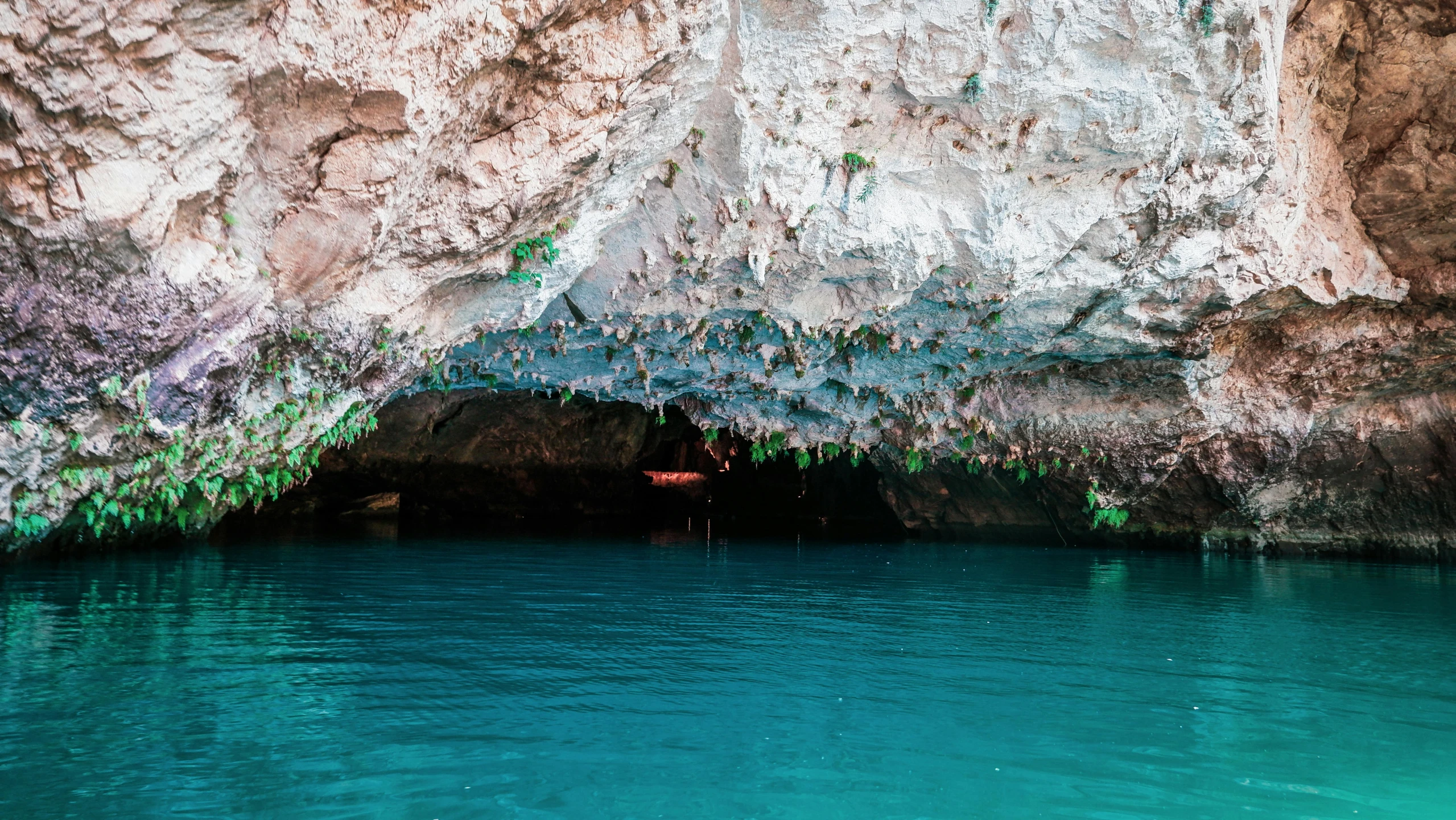 there is water in the middle of a cave