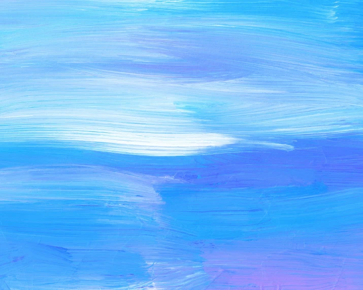 abstract blue painting on canvas of a sunset sky