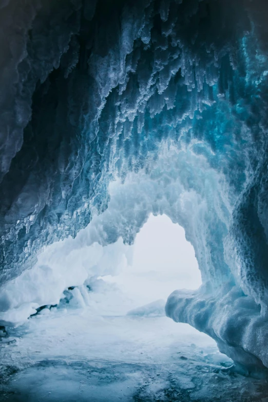 an abstract po with a passage leading into an ice cave