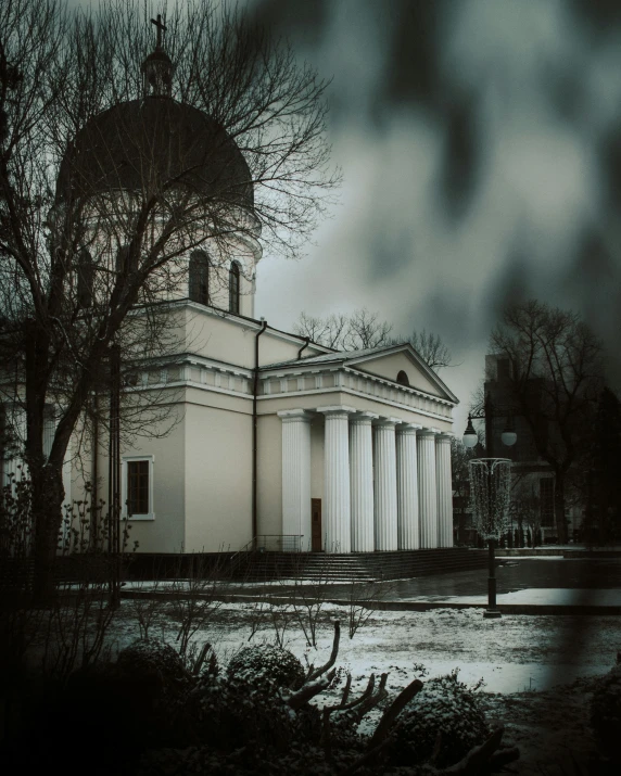 a very tall church with a domed dome on top