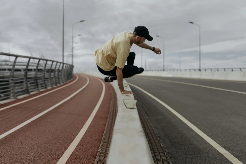 a person on a skateboard is doing a trick