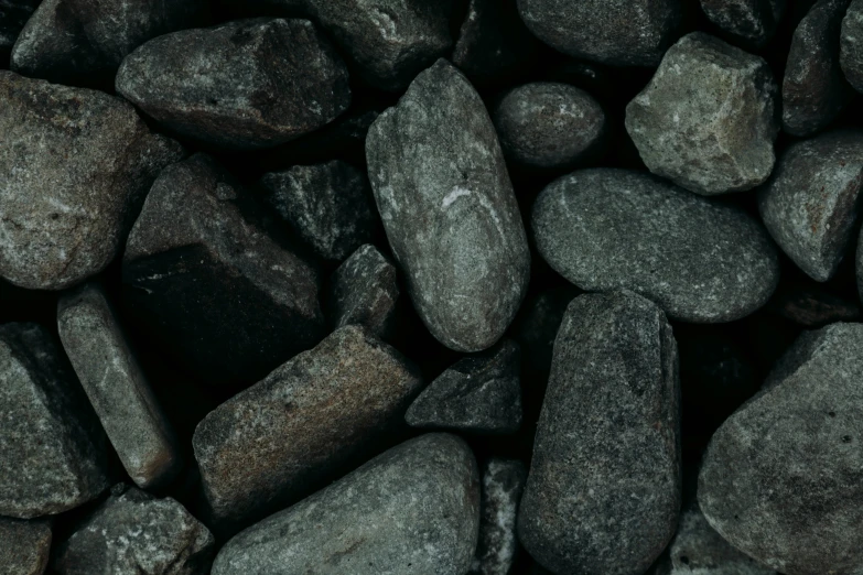 small rocks arranged together near each other