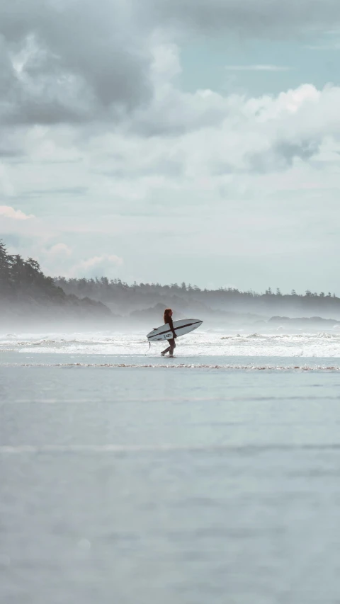 two surfers in the water with their surfboards