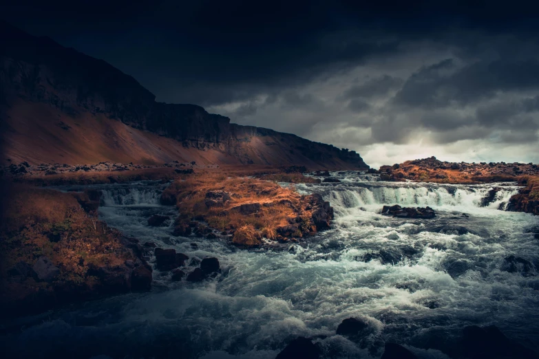 an image of a waterfall during the day