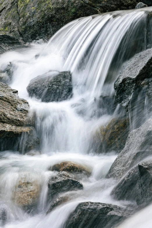 the waterfalls and streams come to appear over rocks