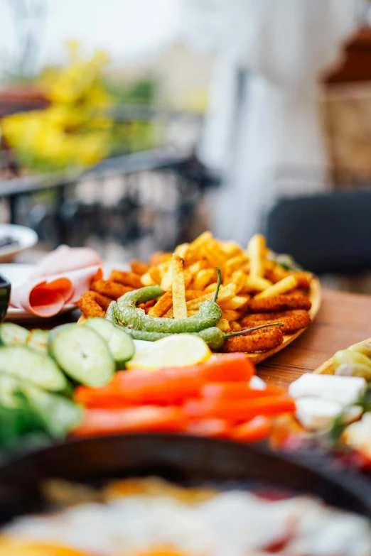 food at a buffet with different types and flavors