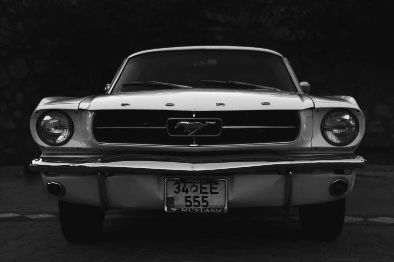 a black and white po of a car