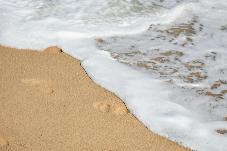 the view of waves and sand from an ocean shore