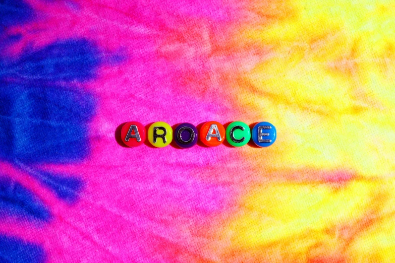 the word arcade on colorful on sitting in between the word'arcade '
