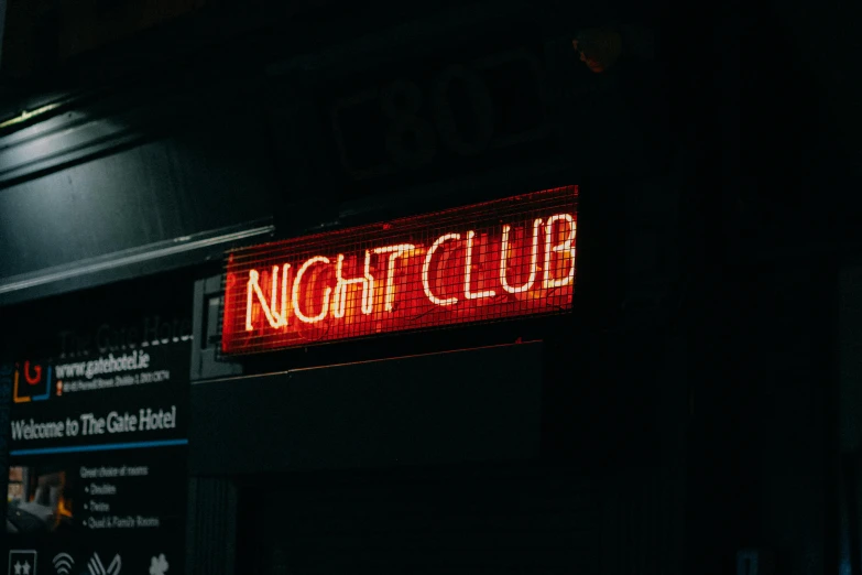 a sign with words written on it reading non - club