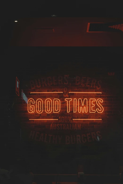 an advertit showing the time for good times